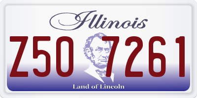 IL license plate Z507261
