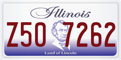 IL license plate Z507262