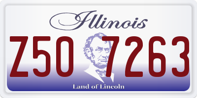 IL license plate Z507263