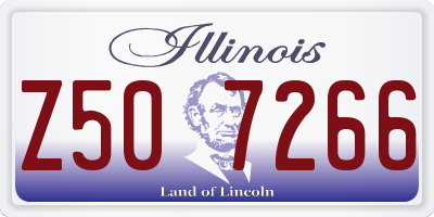 IL license plate Z507266
