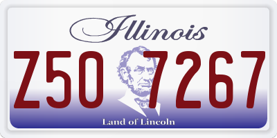 IL license plate Z507267