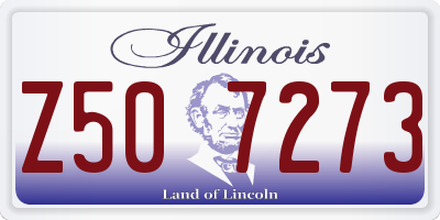 IL license plate Z507273