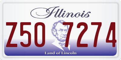 IL license plate Z507274