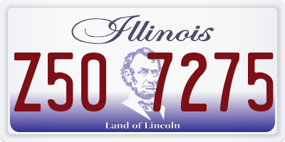 IL license plate Z507275