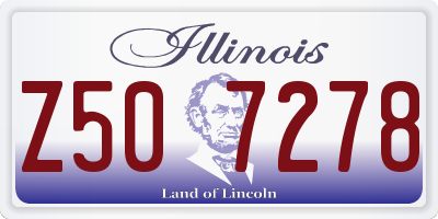 IL license plate Z507278