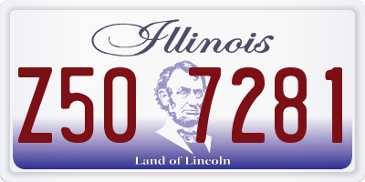 IL license plate Z507281