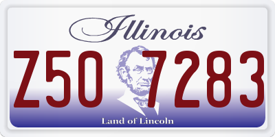 IL license plate Z507283