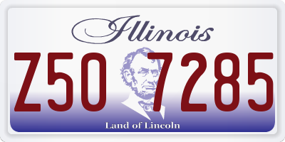 IL license plate Z507285