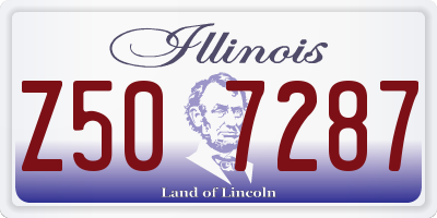 IL license plate Z507287
