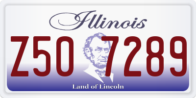 IL license plate Z507289