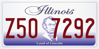 IL license plate Z507292
