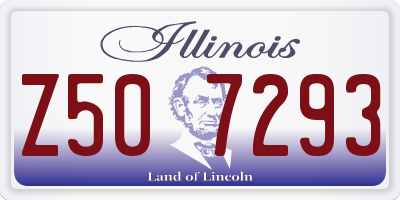 IL license plate Z507293