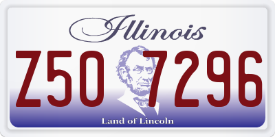 IL license plate Z507296