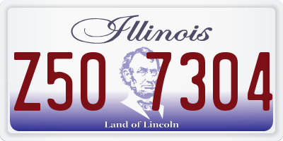 IL license plate Z507304