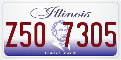 IL license plate Z507305