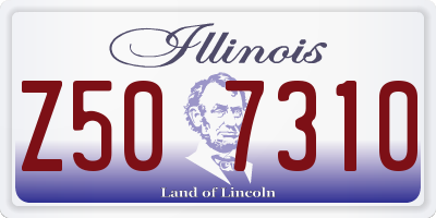 IL license plate Z507310