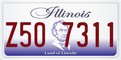 IL license plate Z507311