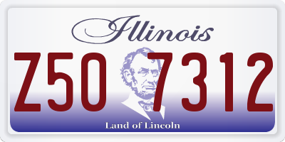 IL license plate Z507312