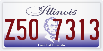 IL license plate Z507313