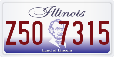 IL license plate Z507315