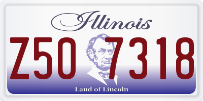 IL license plate Z507318