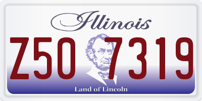 IL license plate Z507319