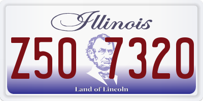 IL license plate Z507320
