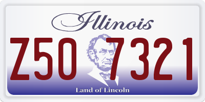 IL license plate Z507321