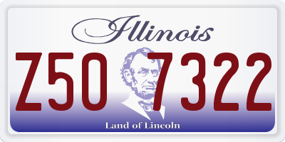 IL license plate Z507322