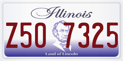 IL license plate Z507325