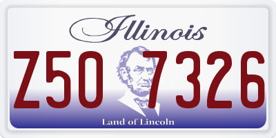 IL license plate Z507326