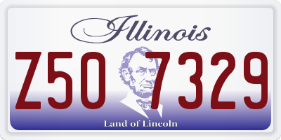 IL license plate Z507329