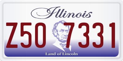 IL license plate Z507331