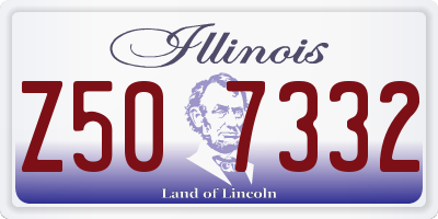 IL license plate Z507332