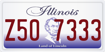 IL license plate Z507333