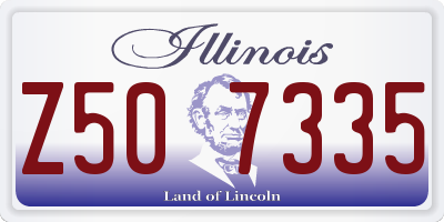 IL license plate Z507335