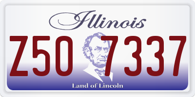 IL license plate Z507337