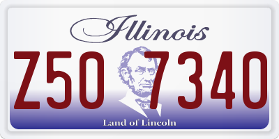IL license plate Z507340