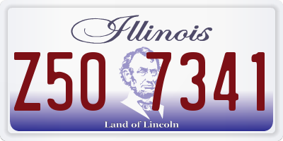 IL license plate Z507341