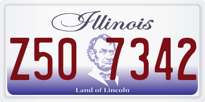 IL license plate Z507342