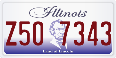 IL license plate Z507343