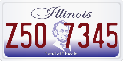 IL license plate Z507345