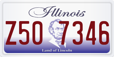 IL license plate Z507346