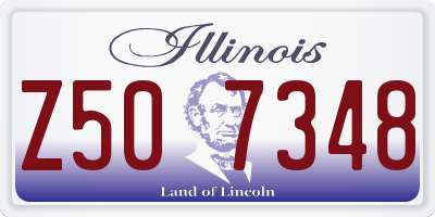 IL license plate Z507348