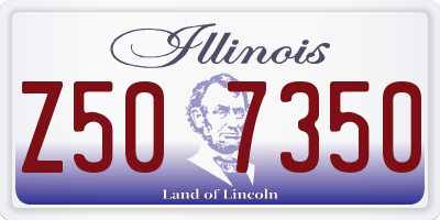 IL license plate Z507350