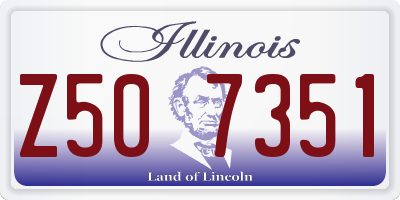 IL license plate Z507351