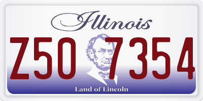 IL license plate Z507354