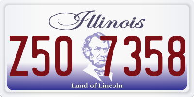 IL license plate Z507358