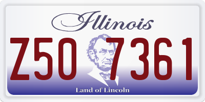 IL license plate Z507361