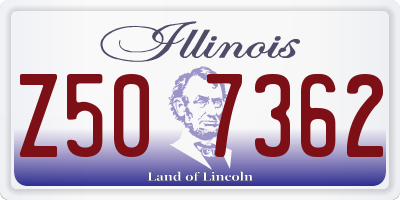 IL license plate Z507362